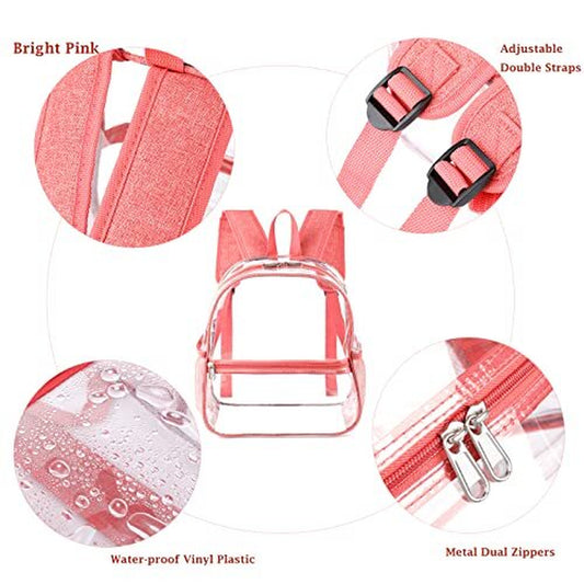 Durable Clear PVC Backpack - Heavy Duty Transparent Tote for School and Travel