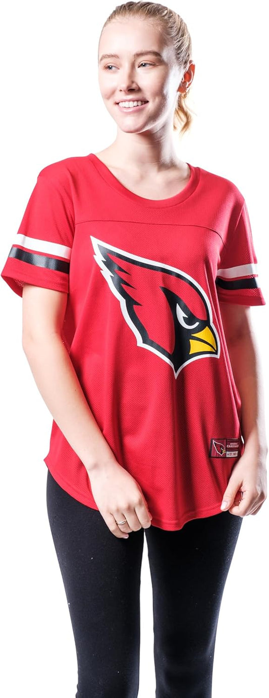 Women's NFL Official Soft Mesh Varsity Stripe Tee - Perfect for Game Day!