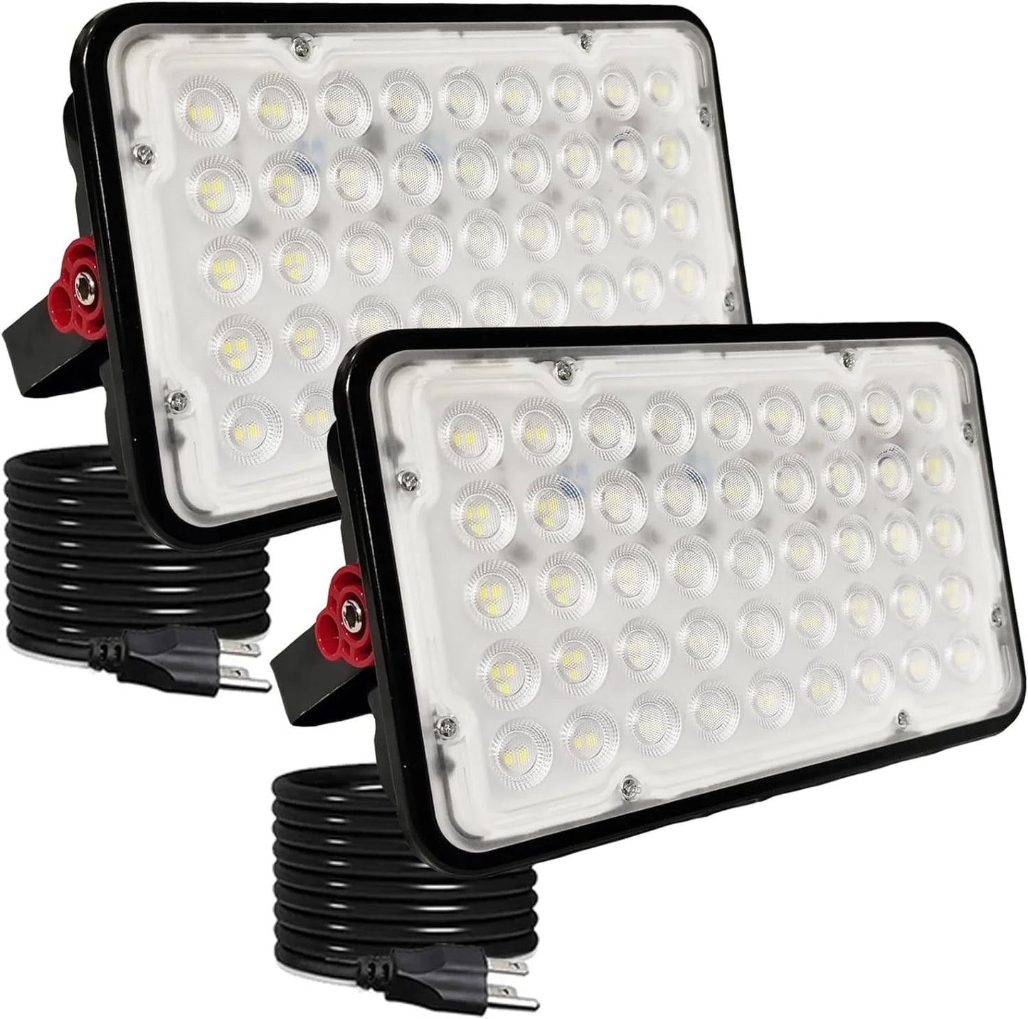 2 Pack 100W LED Outdoor Flood Light, Waterproof, 6500K, for Yard, Garden, Garage, Stadium