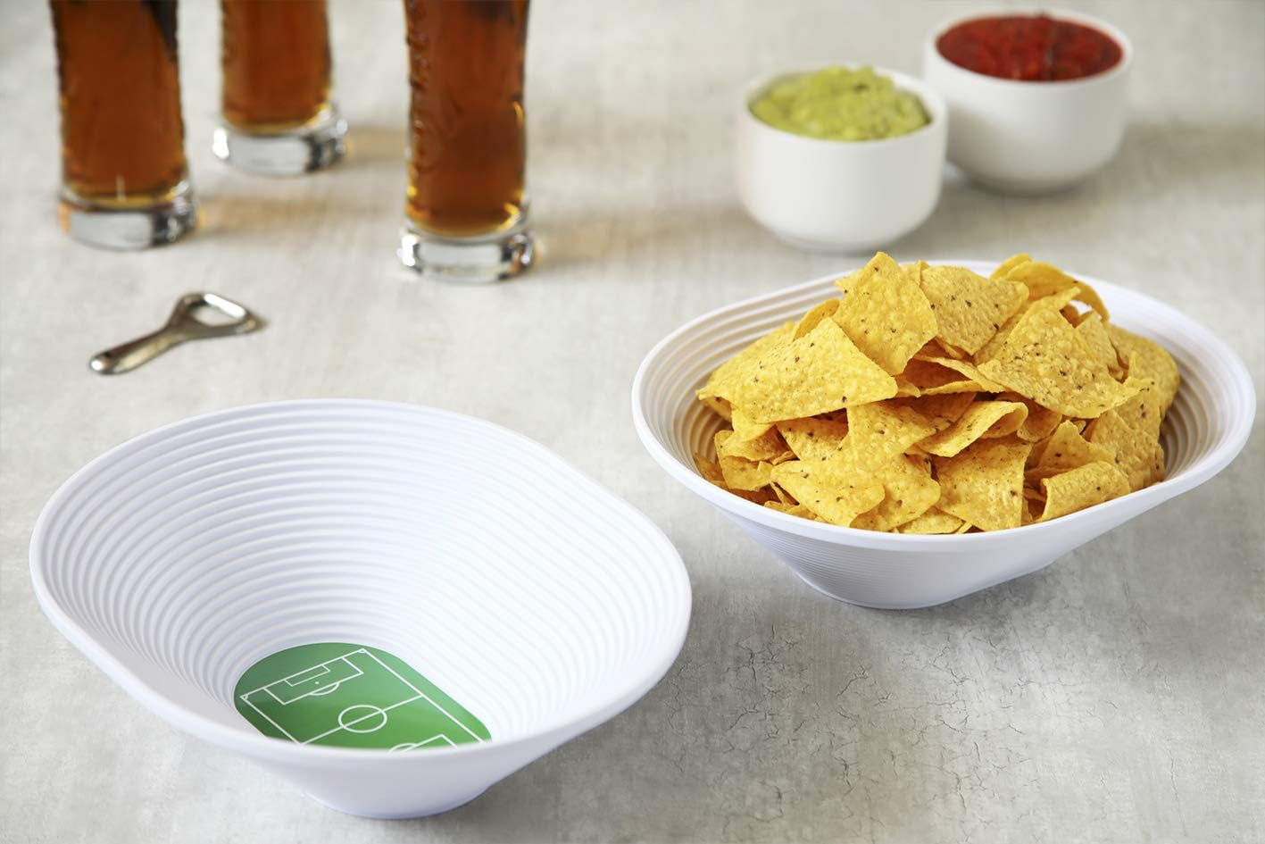 FOOTBOWL Soccer Snack Bowl - Ultimate Football Stadium Melamine Design