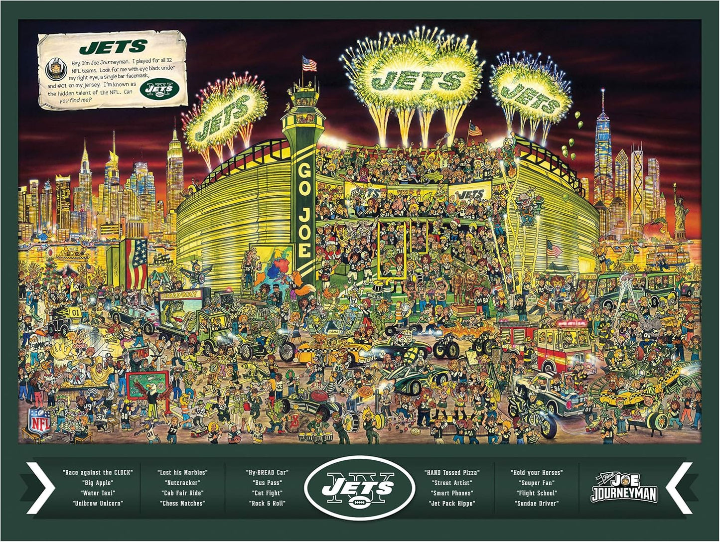 NFL Joe Journeyman 500-Piece Team Puzzle - 18" X 24" Fun for All Ages!