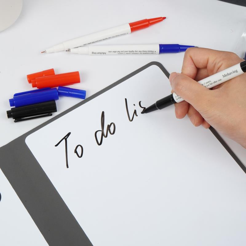 A5 Reusable Whiteboard Notebook Set with Elegant Faux Leather Cover, Dual-Tip Erasable Pens, Cleaning Cloth, and 50 Stylish Stickers for Ultimate Note-Taking Flexibility