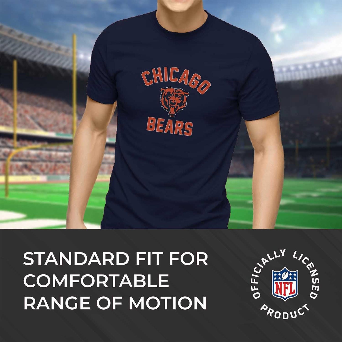 NFL Adult Gameday T-Shirt - Tagless Cotton Blend - Show Your Team Spirit in Comfort!