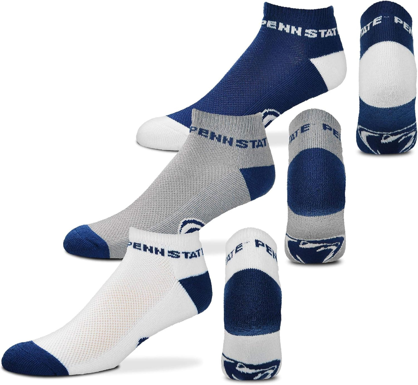 NCAA Men's Money Ankle Socks - 3 Pack (Size Large 10-13) - Perfect for Game Day!