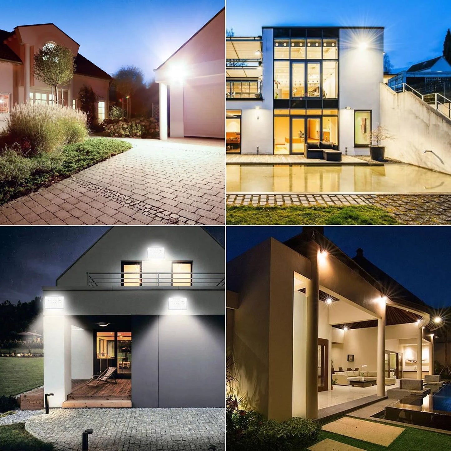 2 Pack 100W LED Outdoor Flood Light, Waterproof, 6500K, for Yard, Garden, Garage, Stadium