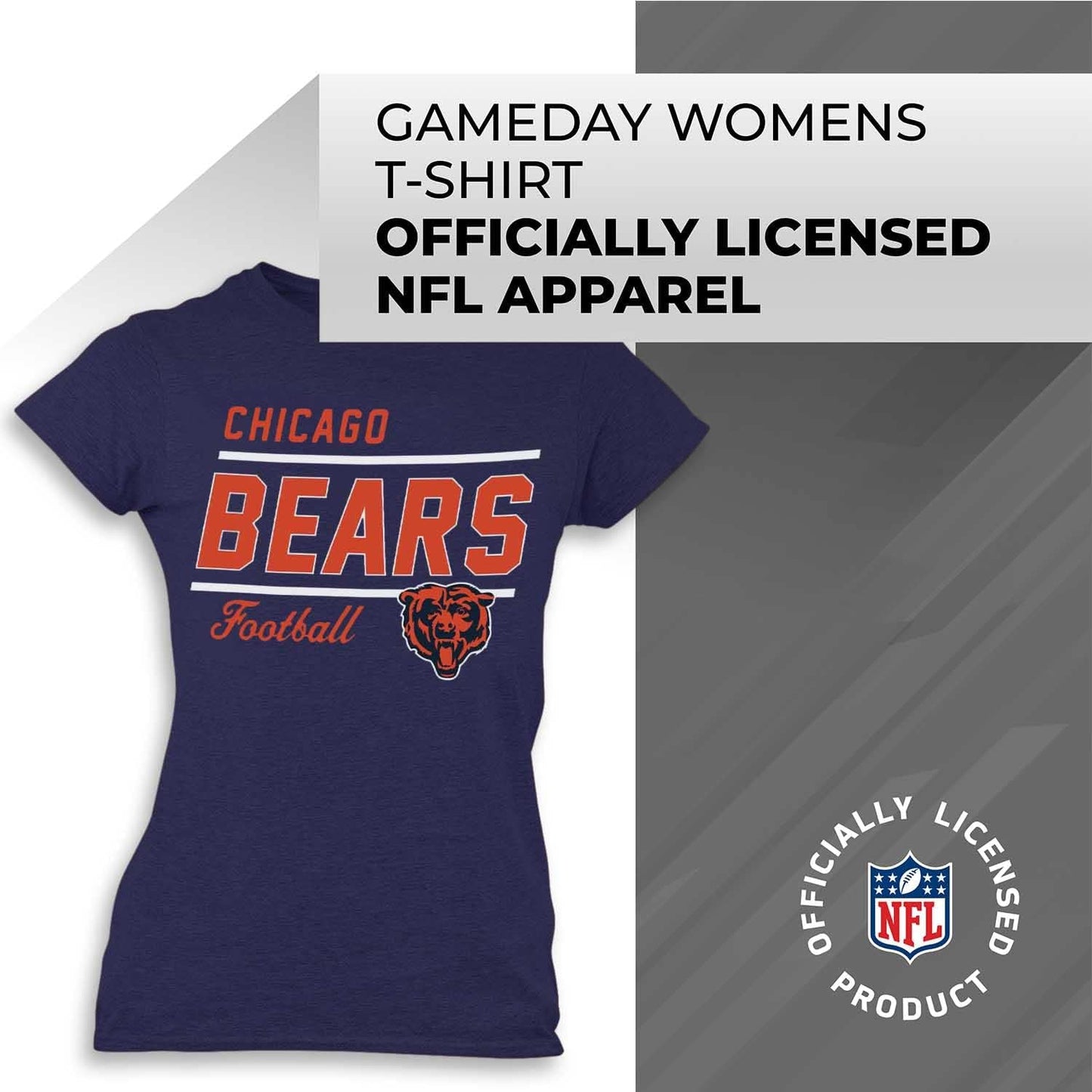 NFL Women's Relaxed Fit Gameday T-Shirt - Stay Cool & Stylish with Rib Neck Contour & Tagless Design