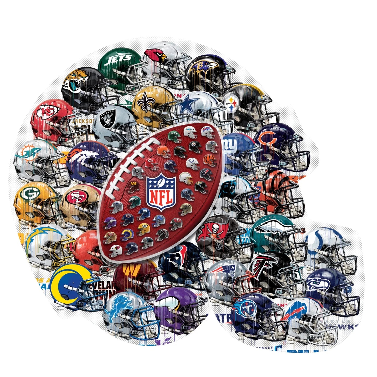500 Piece Jigsaw Puzzle - NFL Helmet Shaped - 25"X22"