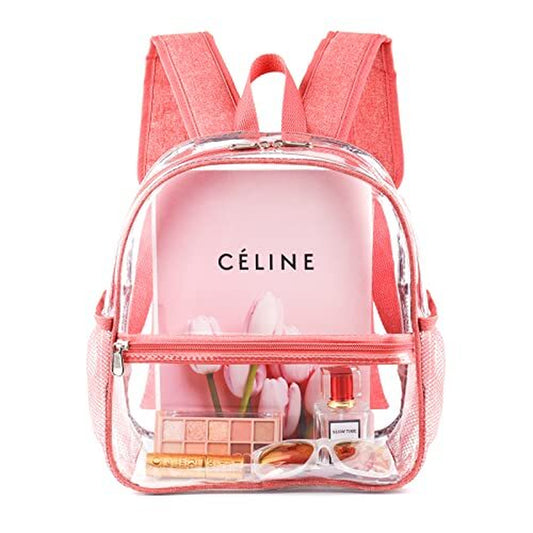 Durable Clear PVC Backpack - Heavy Duty Transparent Tote for School and Travel