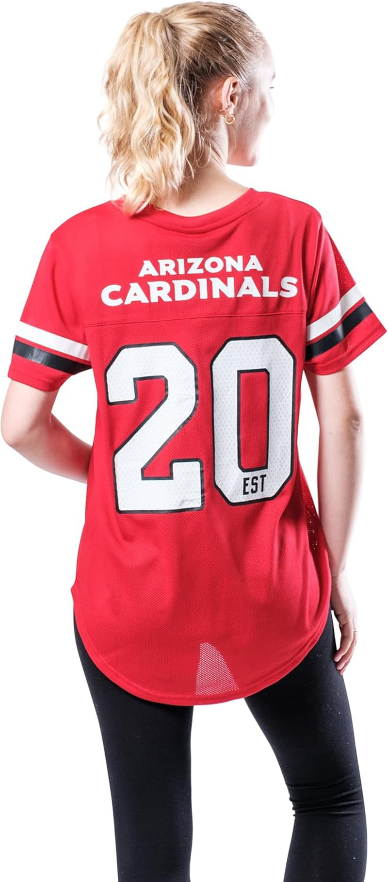 Women's NFL Official Soft Mesh Varsity Stripe Tee - Perfect for Game Day!
