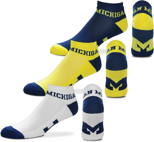 NCAA Men's Money Ankle Socks - 3 Pack, Large Size (10-13) - Perfect for Game Day!