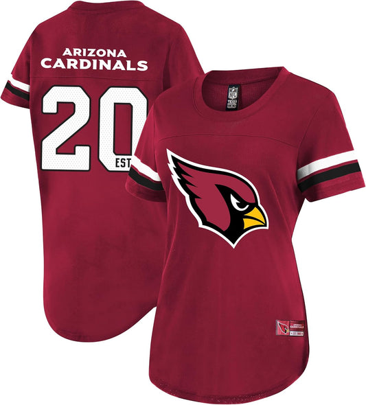 Women's NFL Official Soft Mesh Varsity Stripe Tee - Perfect for Game Day!