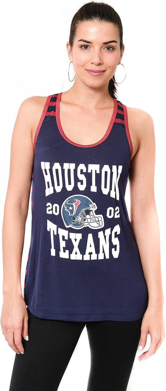 Elevate Your Game: Women's  NFL Mesh Striped Racerback Tank Top