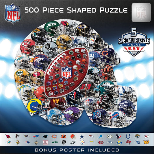 500 Piece Jigsaw Puzzle - NFL Helmet Shaped - 25"X22"