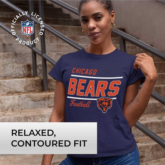 NFL Women's Relaxed Fit Gameday T-Shirt - Stay Cool & Stylish with Rib Neck Contour & Tagless Design